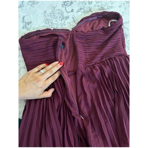 Lulus Seriously Sensational Plum Purple Strapless Tiered Maxi Dress Size XL NWT - Picture 7 of 9